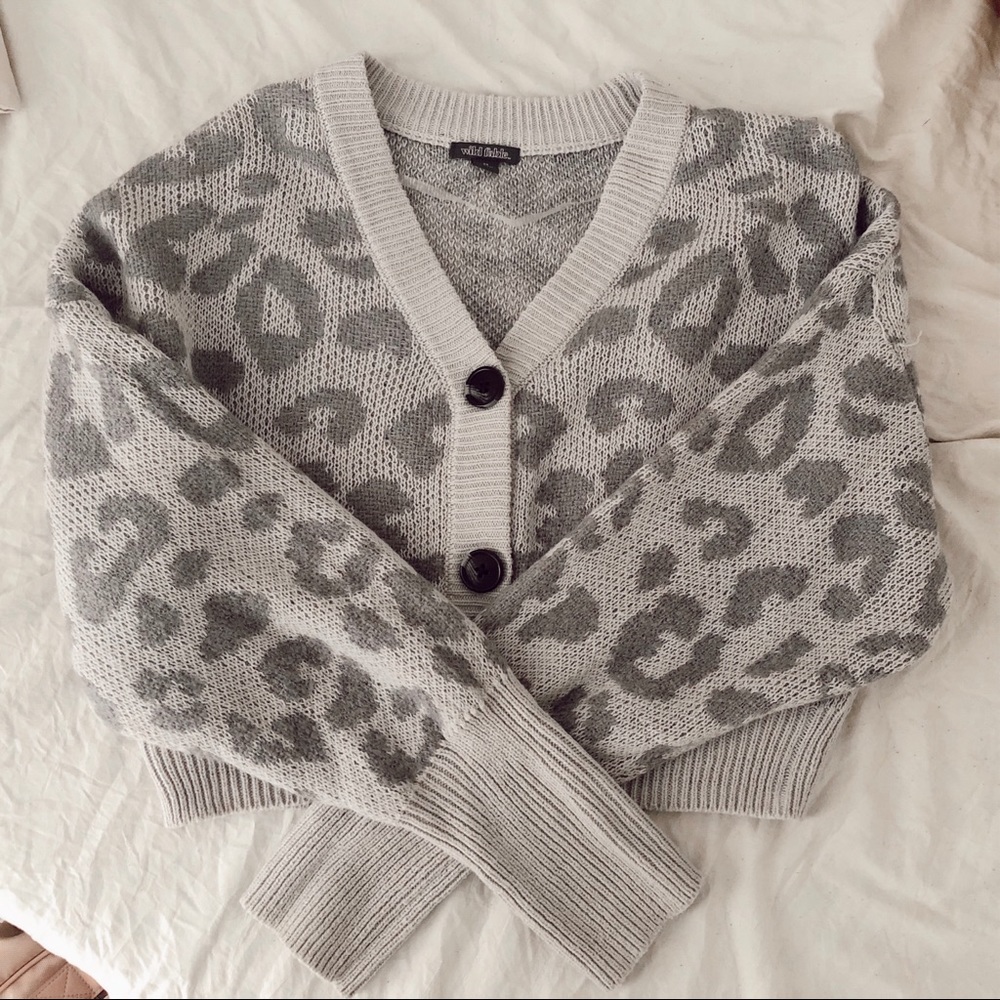 Long Sleeve Cropped Button-Up Cardigan
